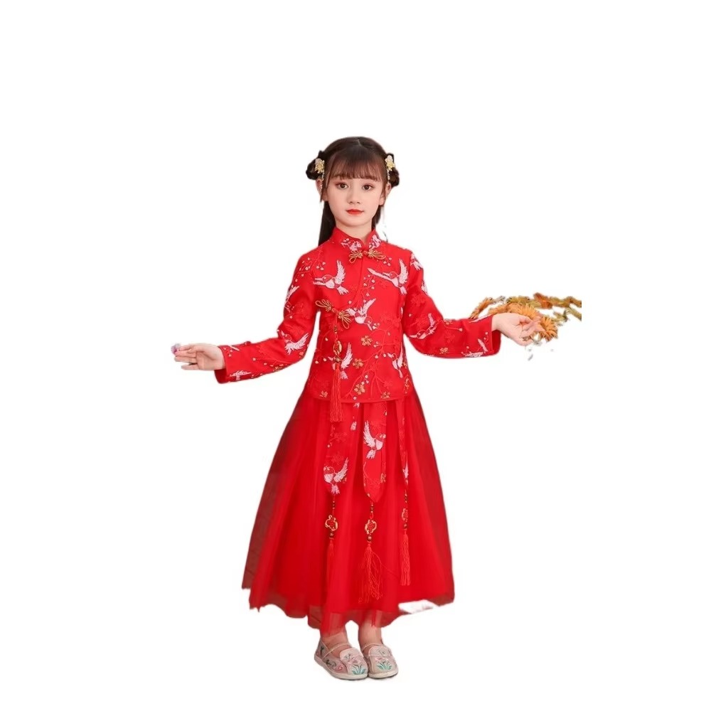 Fashion Show Ethnic Wear - Kinderkleding Meisjesjurk Kindersets Hanfu Cosplay Party