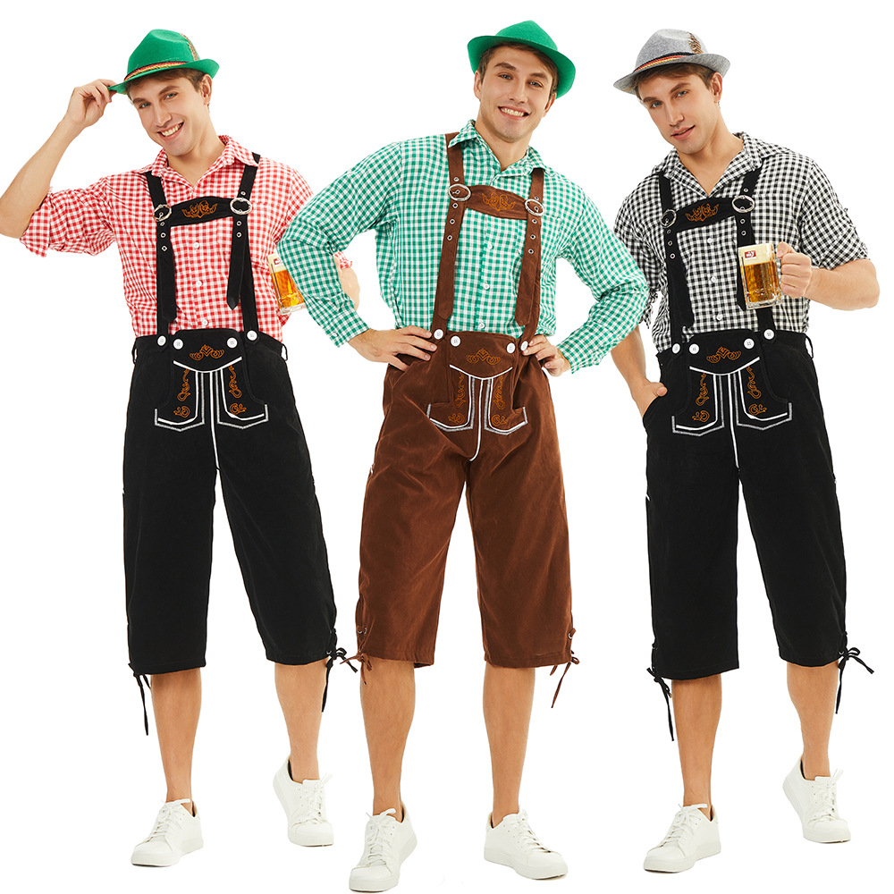 Fashion Show Ethnic Wear - Halloweenkostuum voor volwassen mannen, bierfestival, podiumrolspeloutfit,
