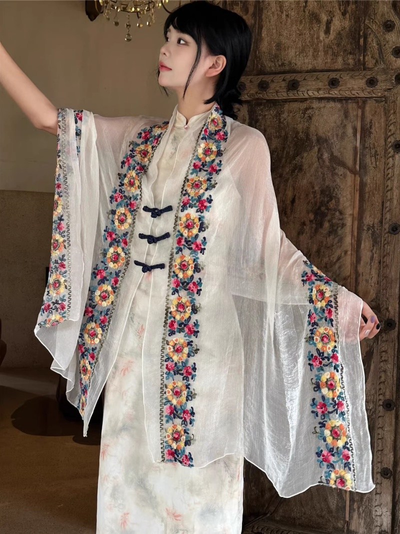 Ethnic Fashion Photography - 2025 Zomer Nieuwe Bloem Borduren Etnische