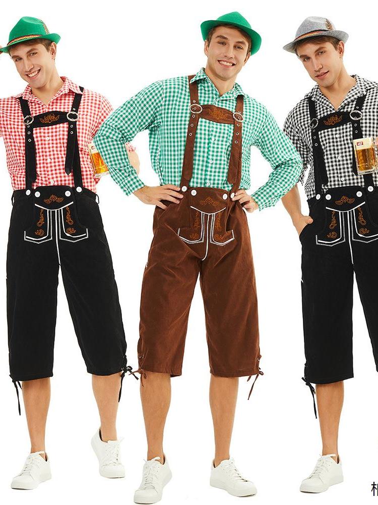 Fashion Show Ethnic Wear - Halloweenkostuum voor volwassen mannen, bierfestival, podiumrolspeloutfit,
