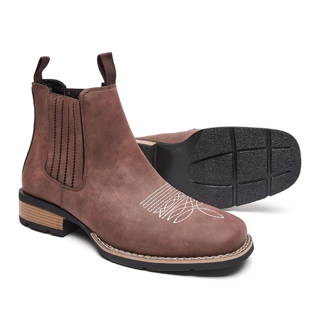 Heren cowboyboots met brede ne - Ethnic Fashion Style recensie en prijs