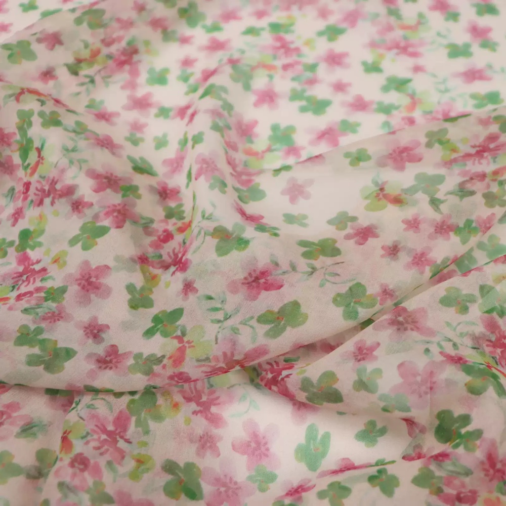 Klein roze bloemenpatroon digi - Saree Georgette Women recensie en prijs