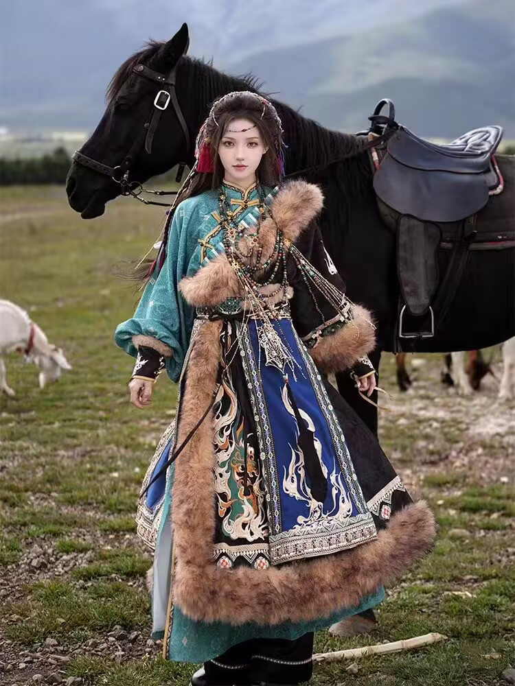 Tibetaans kostuum Dames Nieuwe - Ethnic Fashion Photography recensie en prijs
